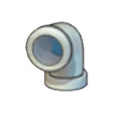 Tubería de hierro (curva descendente)