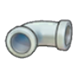 Tubería de hierro (curva horizontal)