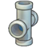 Tubería de hierro (cruz vertical)