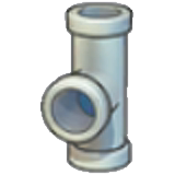 Tubería de hierro (T vertical)